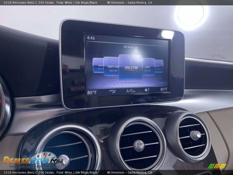 2018 Mercedes-Benz C 300 Sedan Polar White / Silk Beige/Black Photo #16
