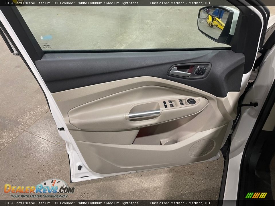 2014 Ford Escape Titanium 1.6L EcoBoost White Platinum / Medium Light Stone Photo #12
