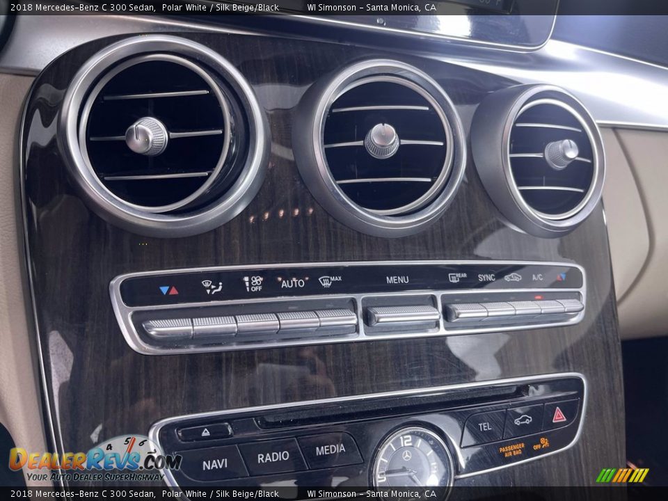 2018 Mercedes-Benz C 300 Sedan Polar White / Silk Beige/Black Photo #18