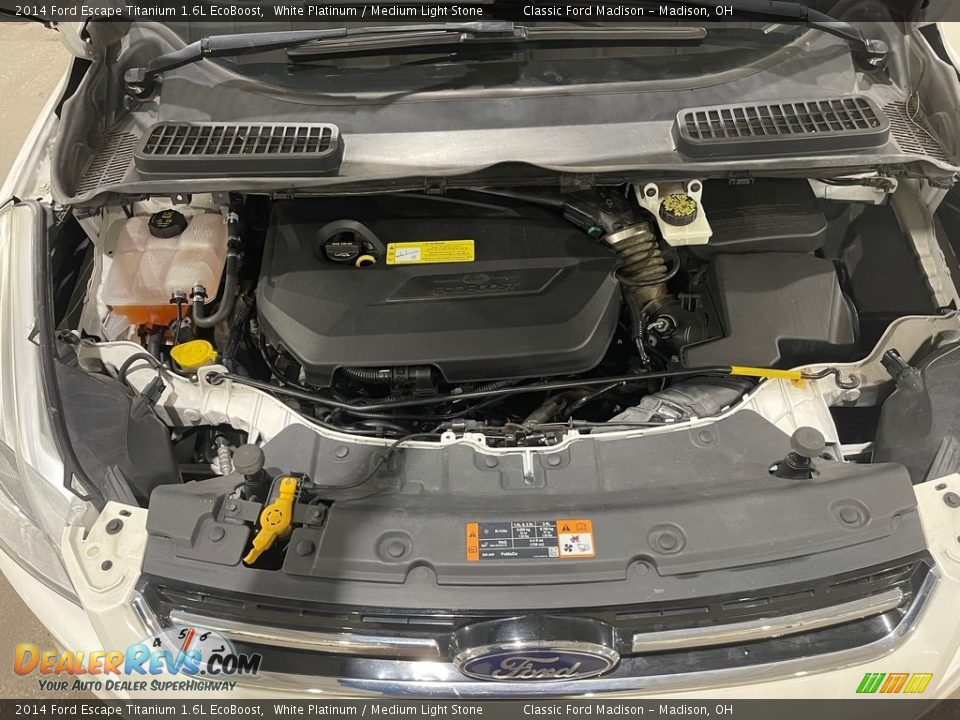 2014 Ford Escape Titanium 1.6L EcoBoost White Platinum / Medium Light Stone Photo #16