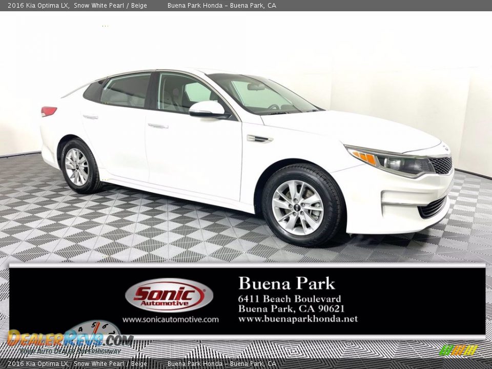 2016 Kia Optima LX Snow White Pearl / Beige Photo #1