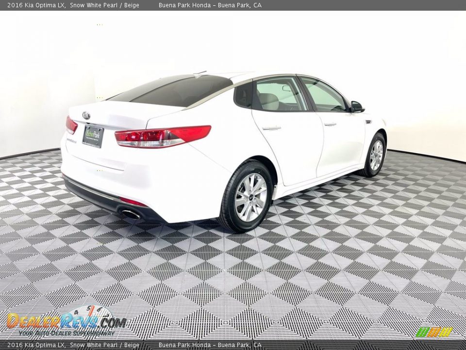 2016 Kia Optima LX Snow White Pearl / Beige Photo #7