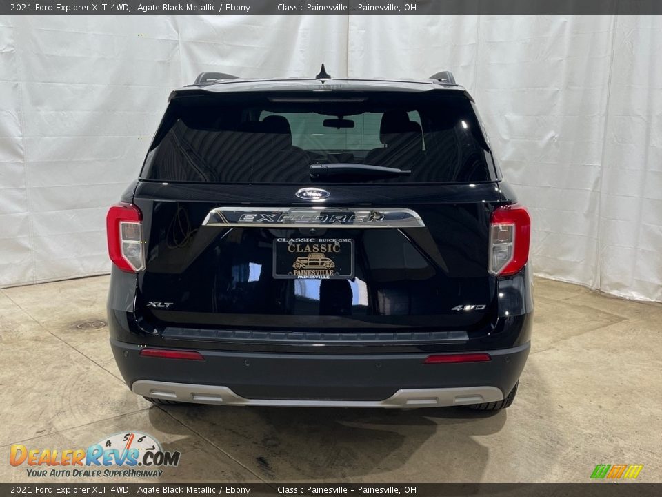 2021 Ford Explorer XLT 4WD Agate Black Metallic / Ebony Photo #3