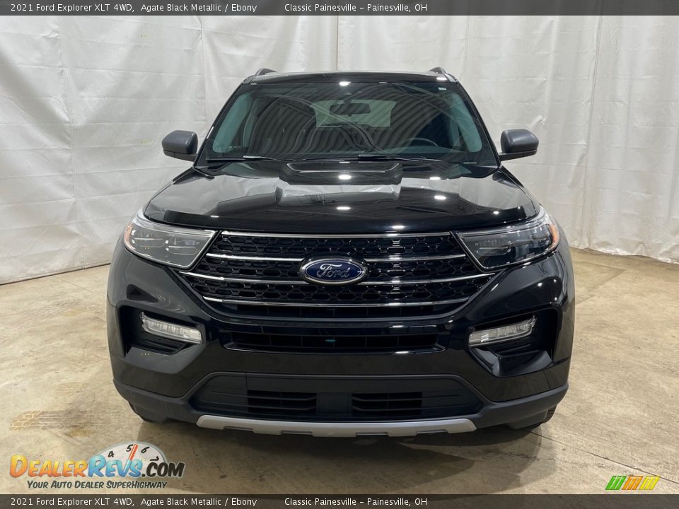 2021 Ford Explorer XLT 4WD Agate Black Metallic / Ebony Photo #4