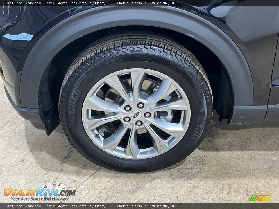 2021 Ford Explorer XLT 4WD Agate Black Metallic / Ebony Photo #5