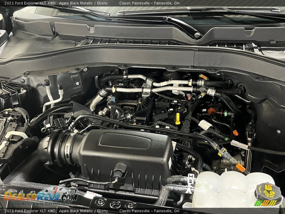 2021 Ford Explorer XLT 4WD Agate Black Metallic / Ebony Photo #6