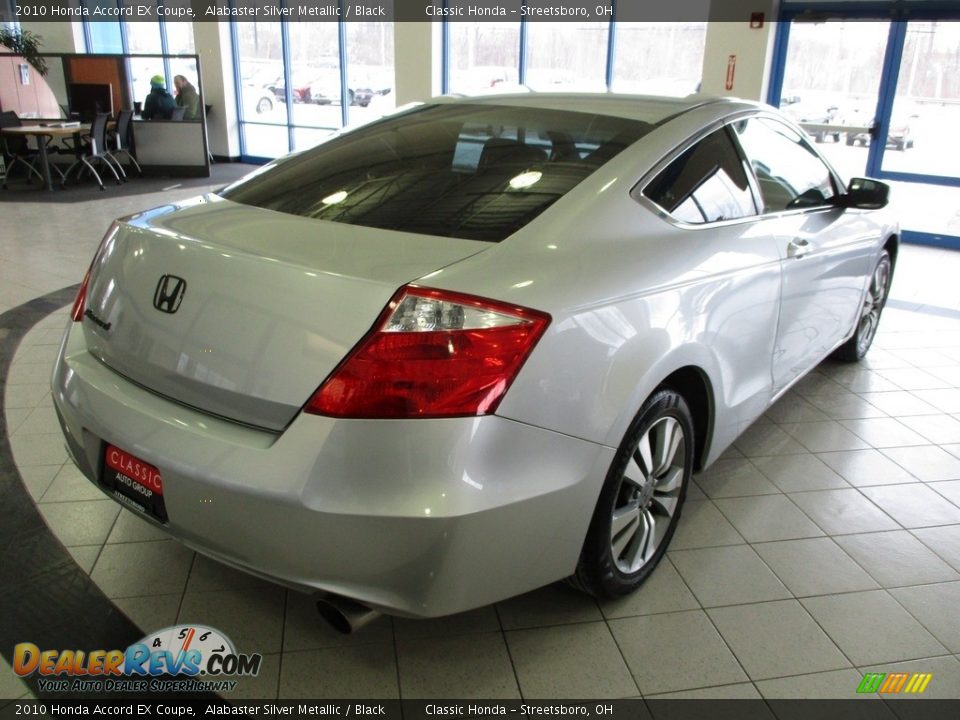2010 Honda Accord EX Coupe Alabaster Silver Metallic / Black Photo #7