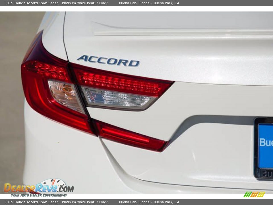 2019 Honda Accord Sport Sedan Platinum White Pearl / Black Photo #10