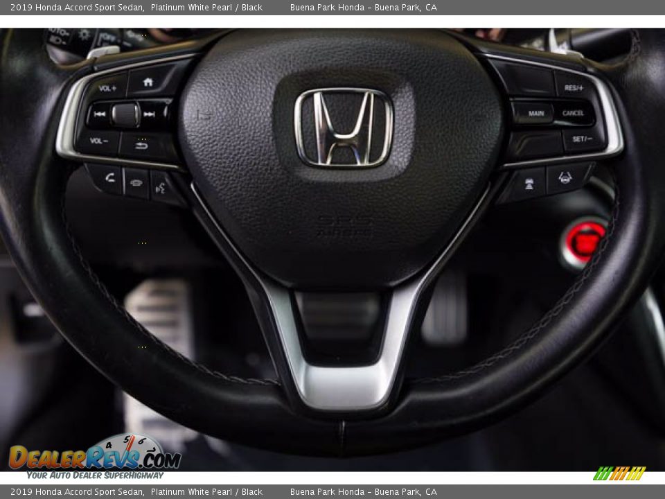 2019 Honda Accord Sport Sedan Platinum White Pearl / Black Photo #13