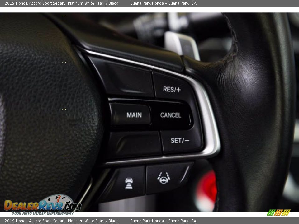 2019 Honda Accord Sport Sedan Platinum White Pearl / Black Photo #15