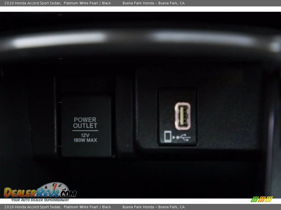 2019 Honda Accord Sport Sedan Platinum White Pearl / Black Photo #17
