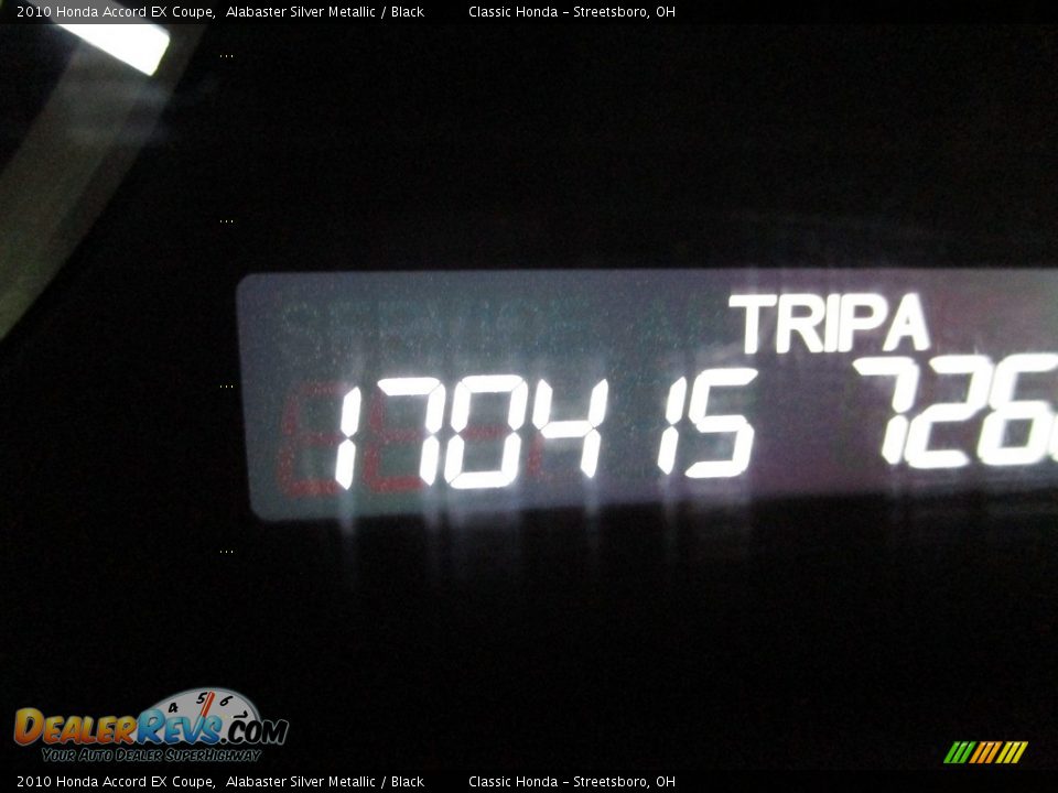 2010 Honda Accord EX Coupe Alabaster Silver Metallic / Black Photo #28