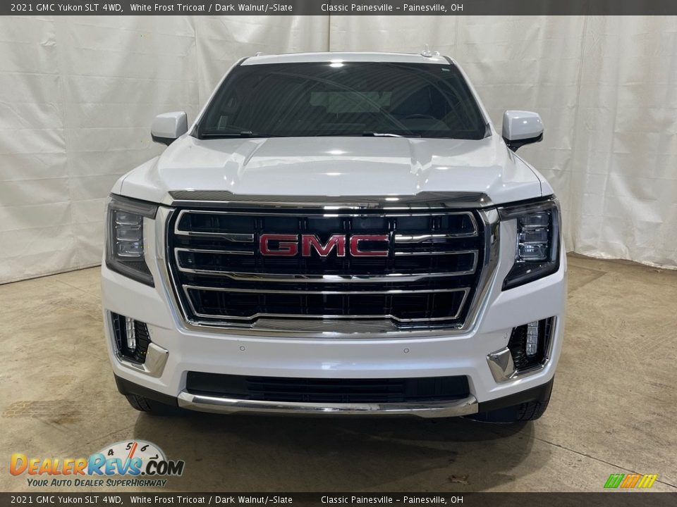 2021 GMC Yukon SLT 4WD White Frost Tricoat / Dark Walnut/­Slate Photo #4