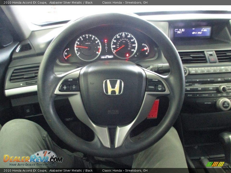 2010 Honda Accord EX Coupe Alabaster Silver Metallic / Black Photo #29