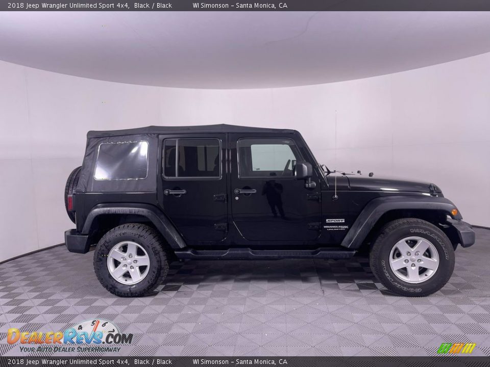 2018 Jeep Wrangler Unlimited Sport 4x4 Black / Black Photo #8