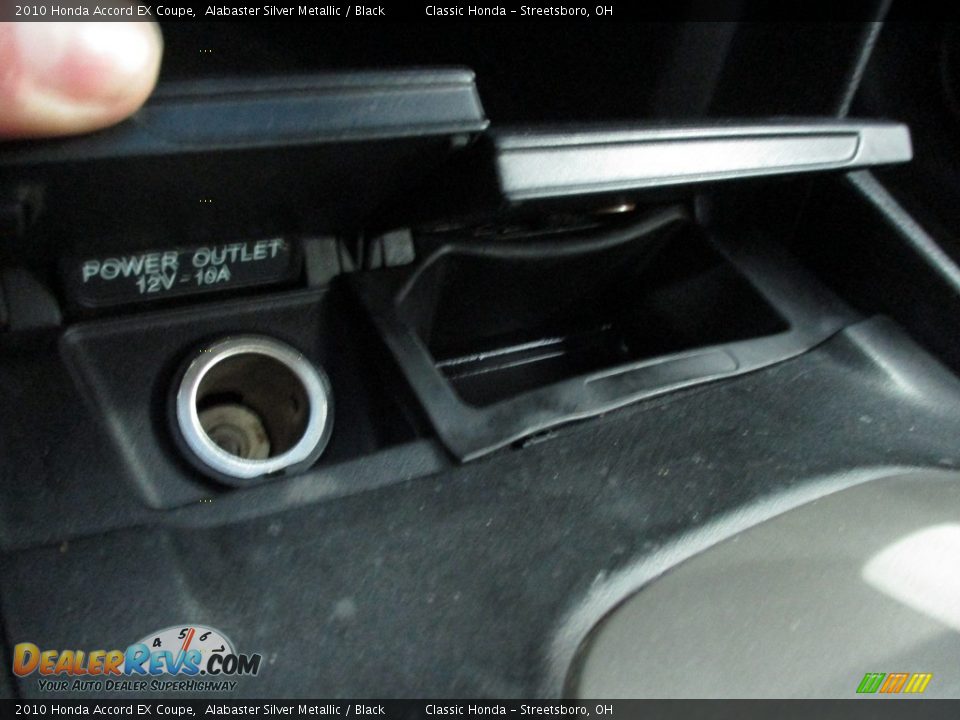2010 Honda Accord EX Coupe Alabaster Silver Metallic / Black Photo #35
