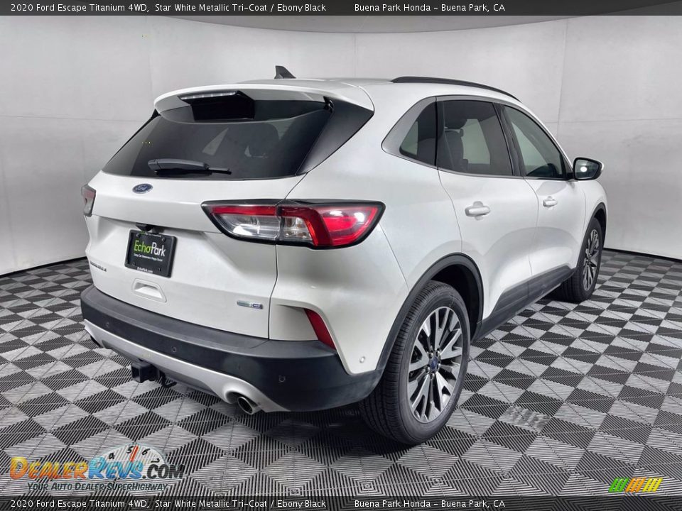 2020 Ford Escape Titanium 4WD Star White Metallic Tri-Coat / Ebony Black Photo #7
