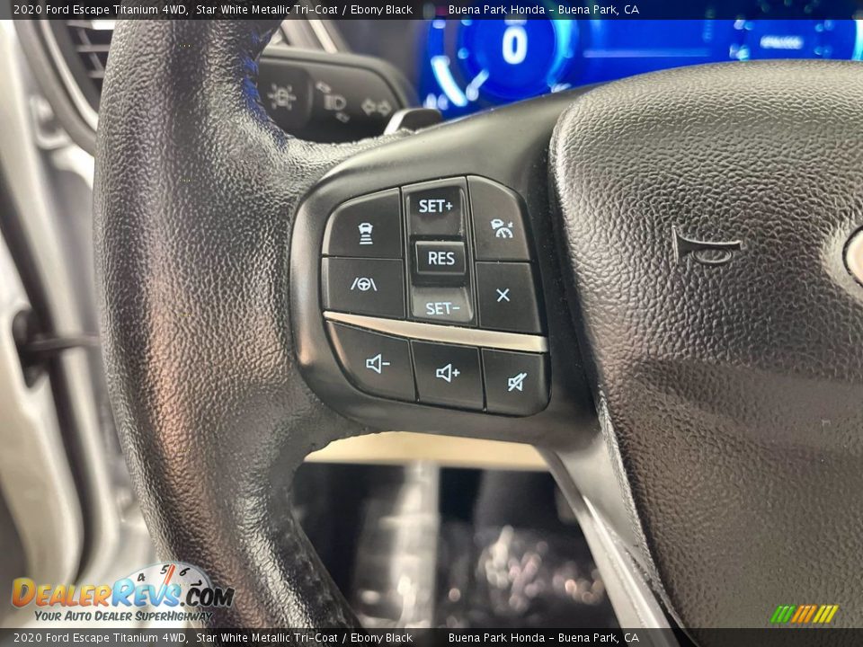 2020 Ford Escape Titanium 4WD Star White Metallic Tri-Coat / Ebony Black Photo #14
