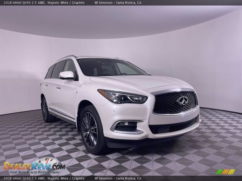 2018 Infiniti QX60 3.5 AWD Majestic White / Graphite Photo #1