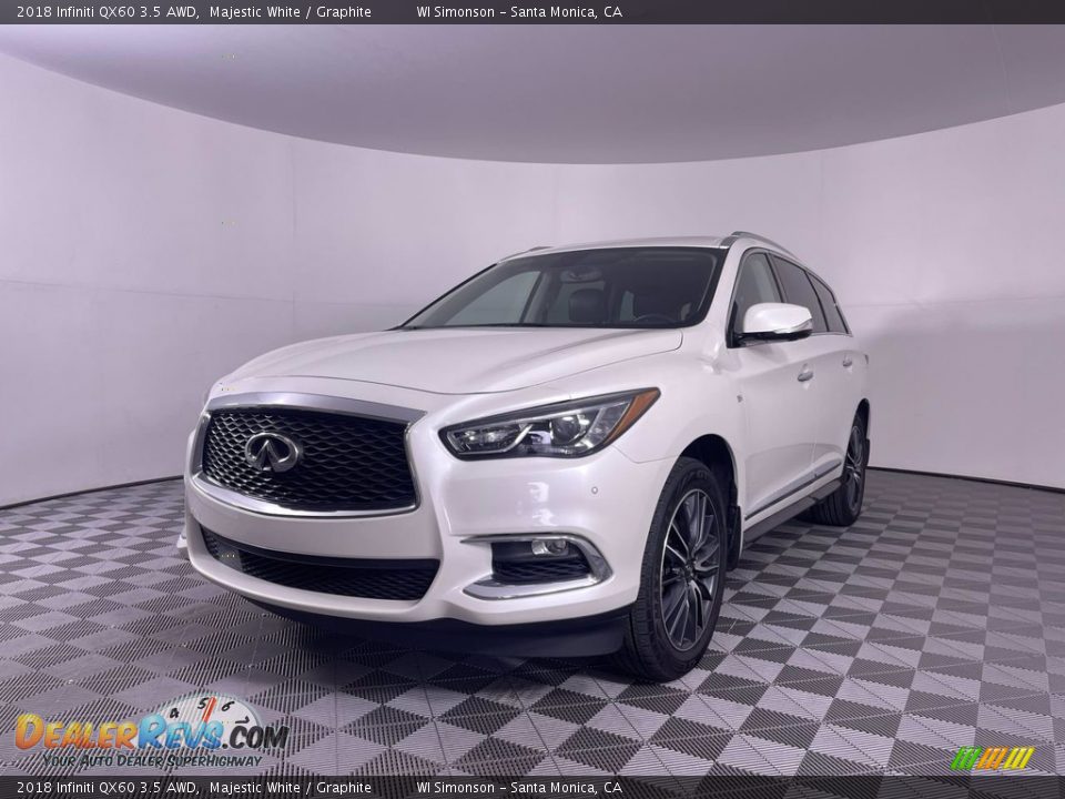 2018 Infiniti QX60 3.5 AWD Majestic White / Graphite Photo #3