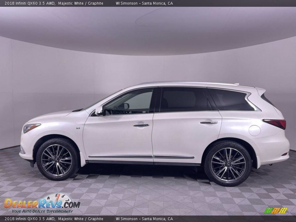 2018 Infiniti QX60 3.5 AWD Majestic White / Graphite Photo #4