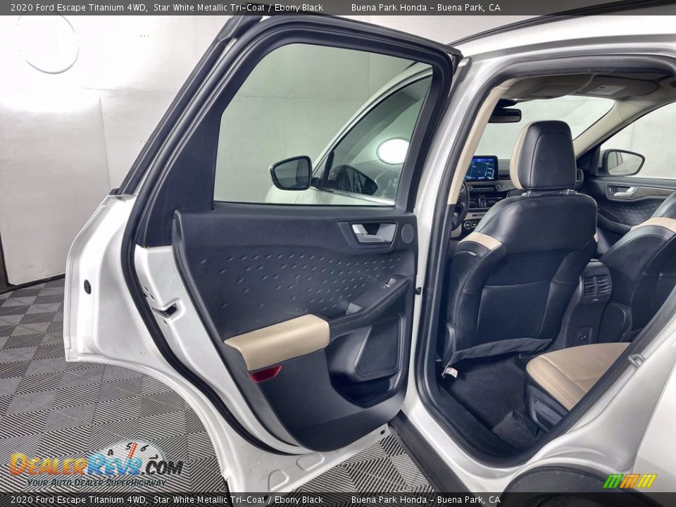 2020 Ford Escape Titanium 4WD Star White Metallic Tri-Coat / Ebony Black Photo #23