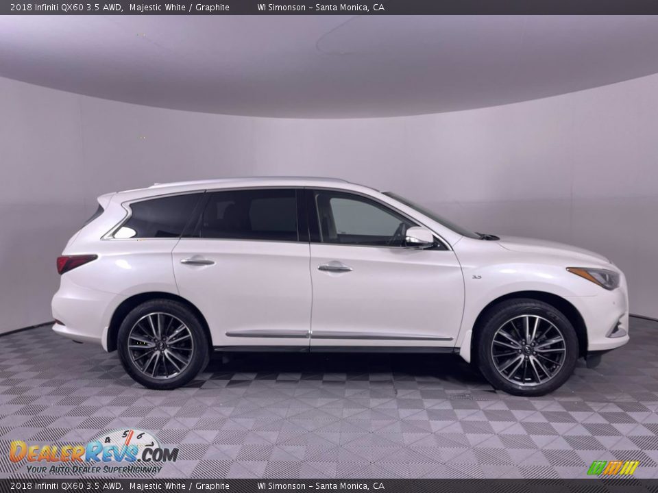 2018 Infiniti QX60 3.5 AWD Majestic White / Graphite Photo #8