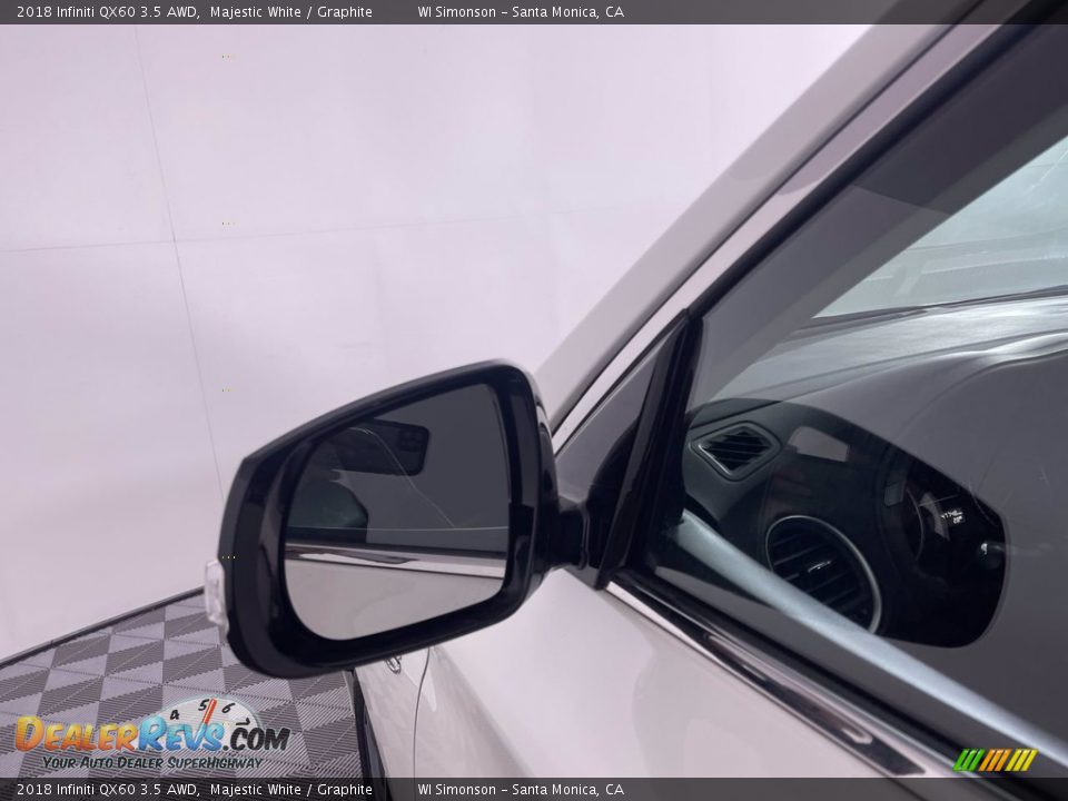2018 Infiniti QX60 3.5 AWD Majestic White / Graphite Photo #12