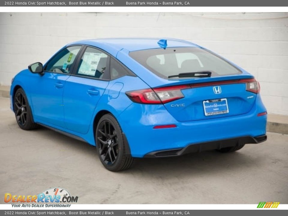 2022 Honda Civic Sport Hatchback Boost Blue Metallic / Black Photo #2