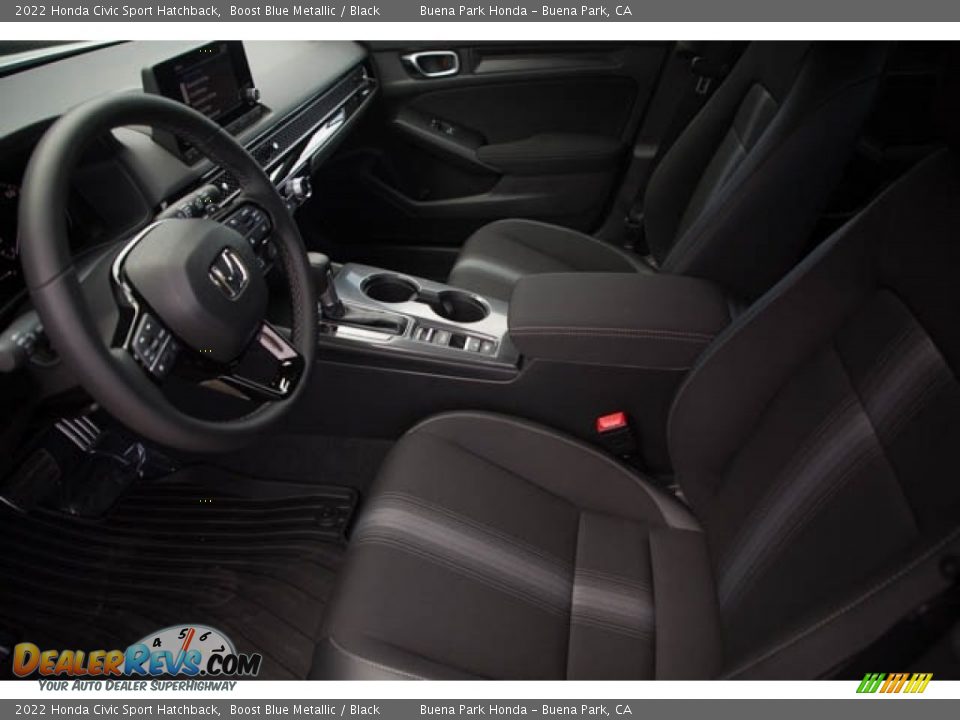 2022 Honda Civic Sport Hatchback Boost Blue Metallic / Black Photo #15