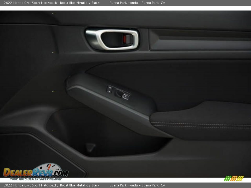2022 Honda Civic Sport Hatchback Boost Blue Metallic / Black Photo #36