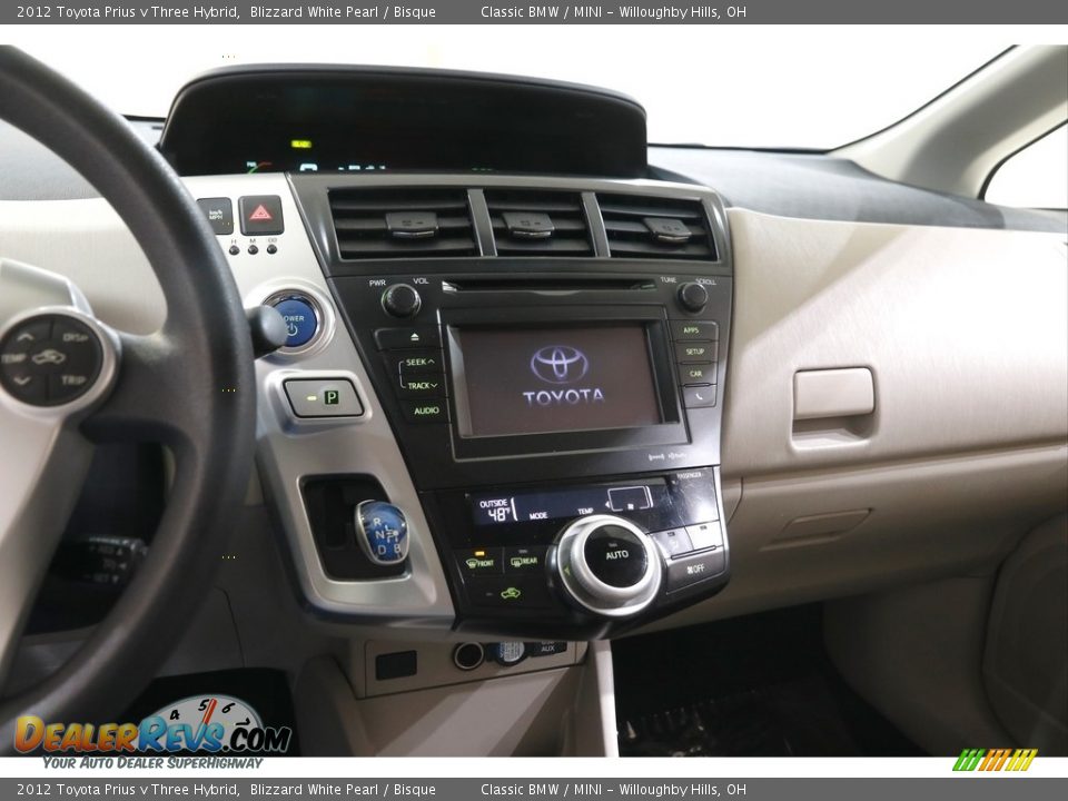 2012 Toyota Prius v Three Hybrid Blizzard White Pearl / Bisque Photo #8