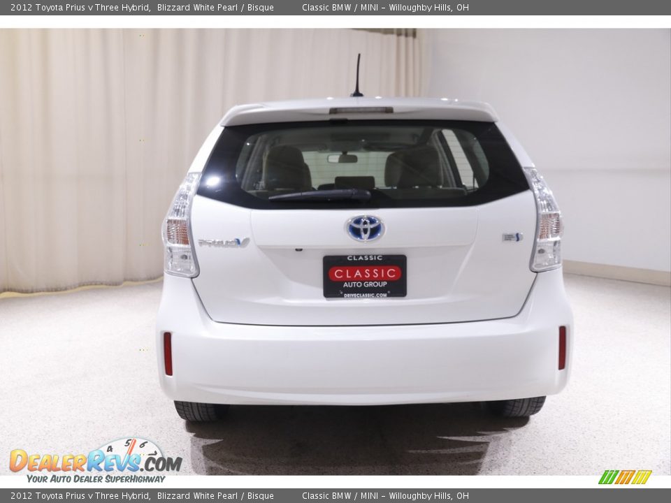 2012 Toyota Prius v Three Hybrid Blizzard White Pearl / Bisque Photo #19