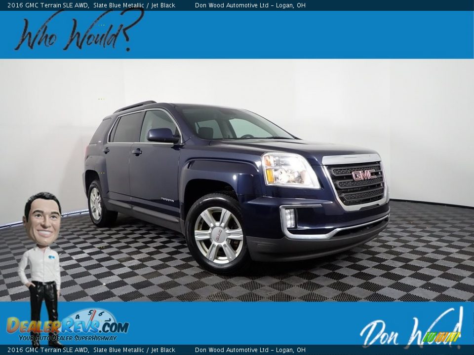 2016 GMC Terrain SLE AWD Slate Blue Metallic / Jet Black Photo #1