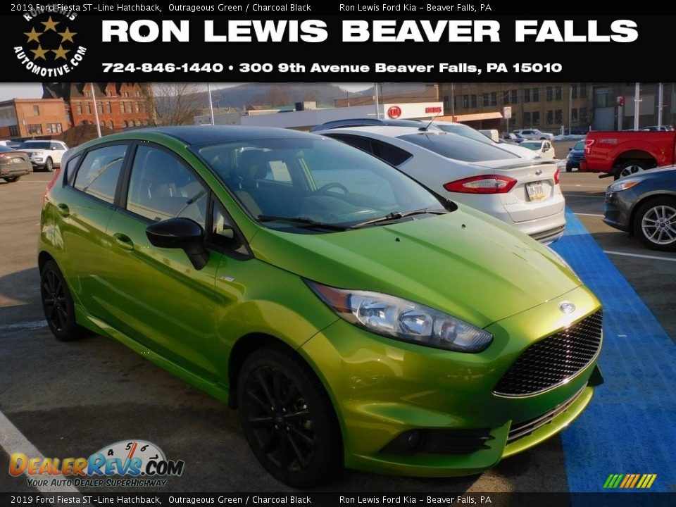 2019 Ford Fiesta ST-Line Hatchback Outrageous Green / Charcoal Black Photo #1