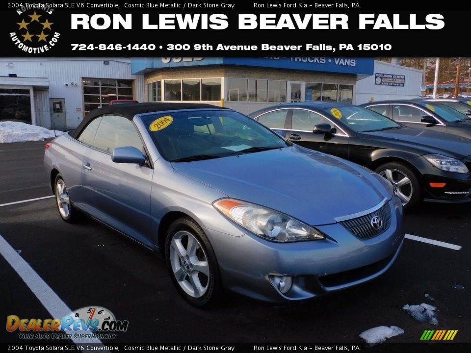 2004 Toyota Solara SLE V6 Convertible Cosmic Blue Metallic / Dark Stone Gray Photo #1