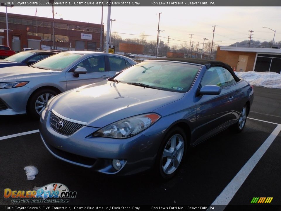 2004 Toyota Solara SLE V6 Convertible Cosmic Blue Metallic / Dark Stone Gray Photo #4