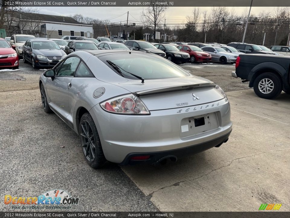 2012 Mitsubishi Eclipse SE Coupe Quick Silver / Dark Charcoal Photo #6