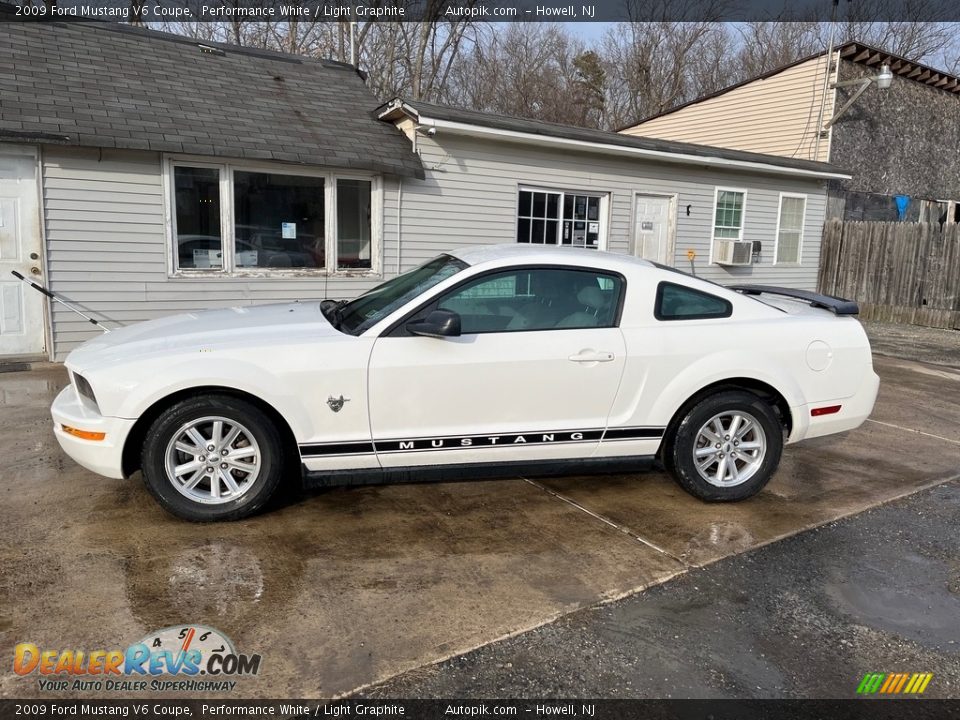 2009 Ford Mustang V6 Coupe Performance White / Light Graphite Photo #4