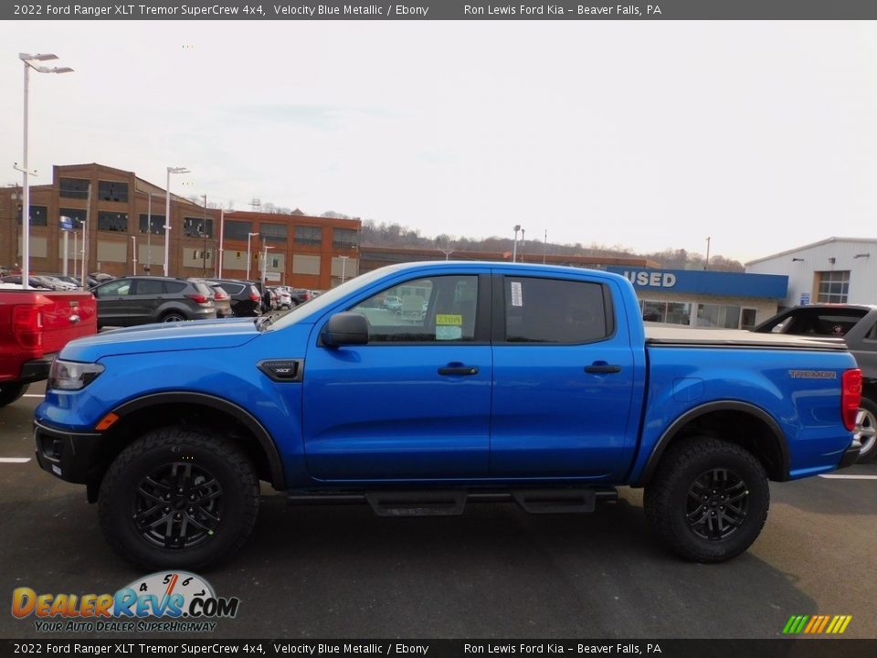 Velocity Blue Metallic 2022 Ford Ranger XLT Tremor SuperCrew 4x4 Photo #6