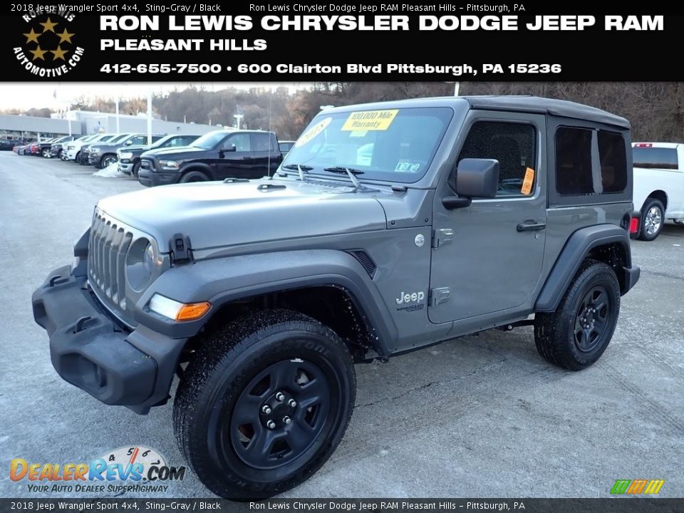 2018 Jeep Wrangler Sport 4x4 Sting-Gray / Black Photo #1