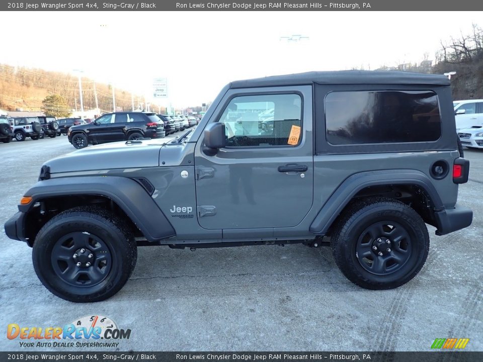 2018 Jeep Wrangler Sport 4x4 Sting-Gray / Black Photo #2