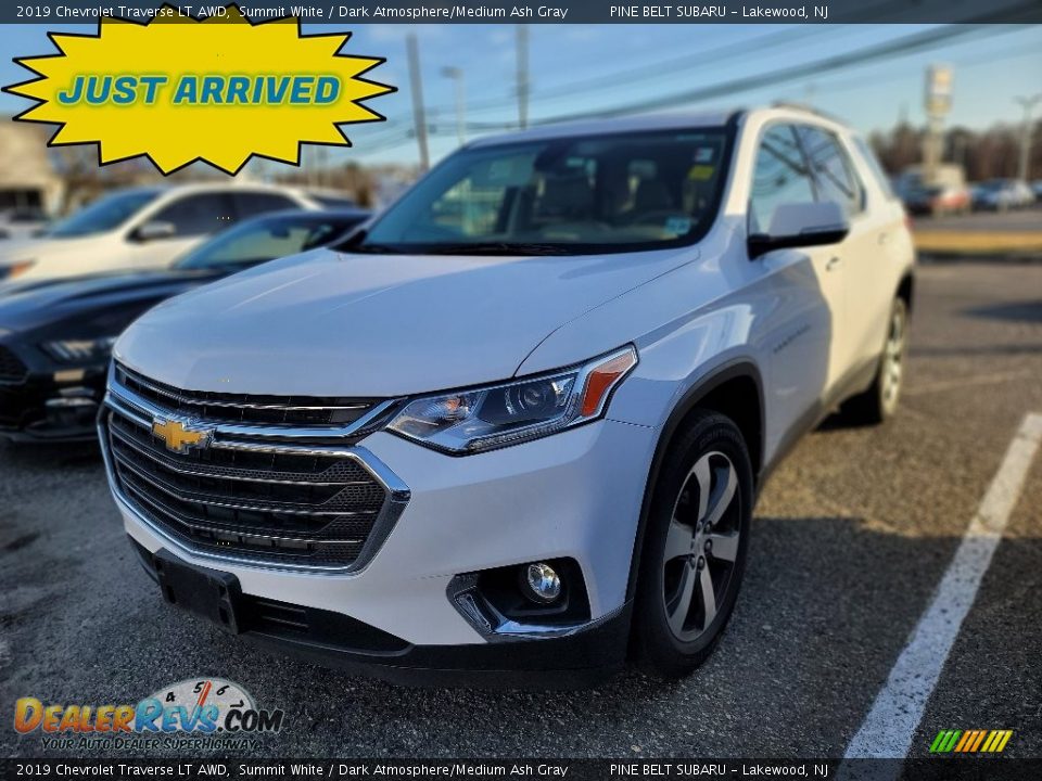 2019 Chevrolet Traverse LT AWD Summit White / Dark Atmosphere/Medium Ash Gray Photo #1