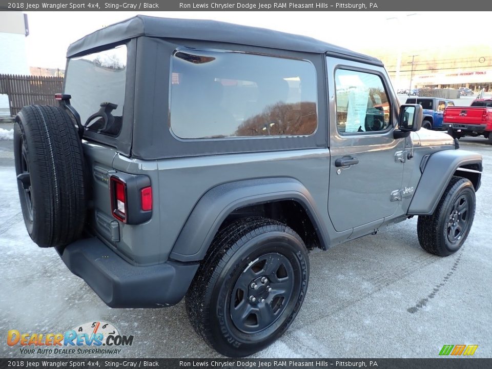 2018 Jeep Wrangler Sport 4x4 Sting-Gray / Black Photo #6