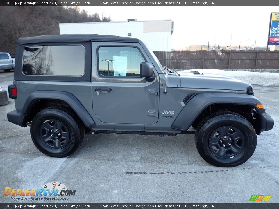 2018 Jeep Wrangler Sport 4x4 Sting-Gray / Black Photo #7