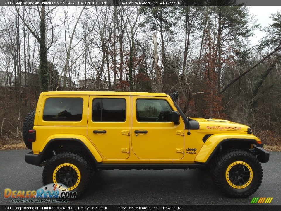 2019 Jeep Wrangler Unlimited MOAB 4x4 Hellayella / Black Photo #6