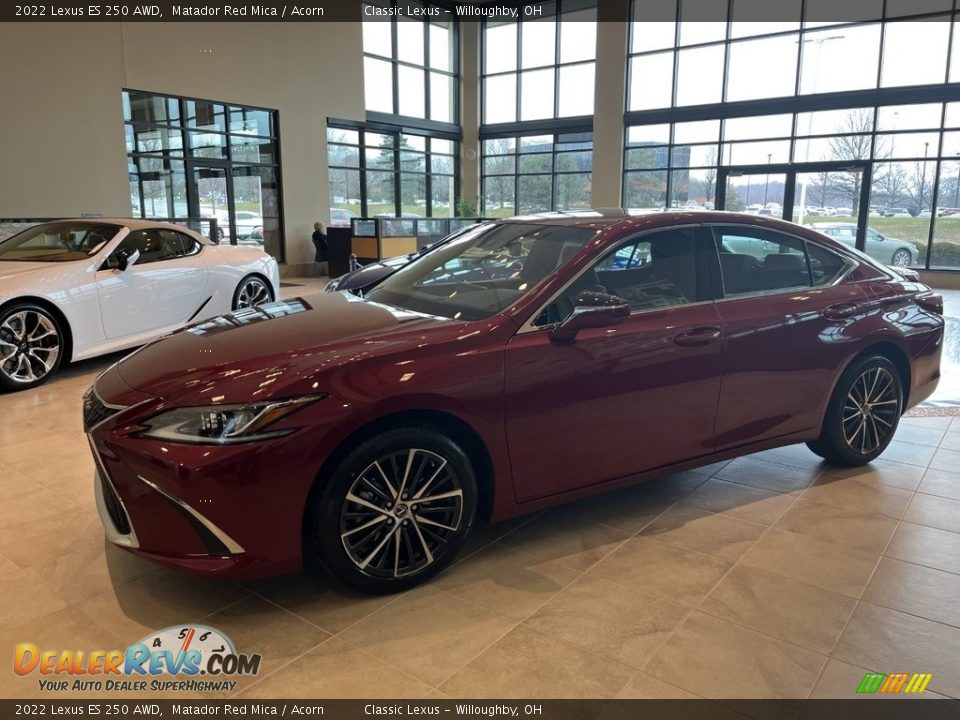 2022 Lexus ES 250 AWD Matador Red Mica / Acorn Photo #1