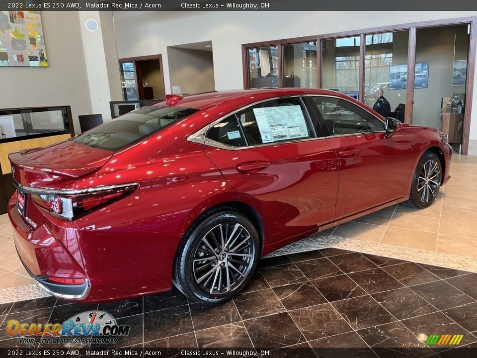 2022 Lexus ES 250 AWD Matador Red Mica / Acorn Photo #4