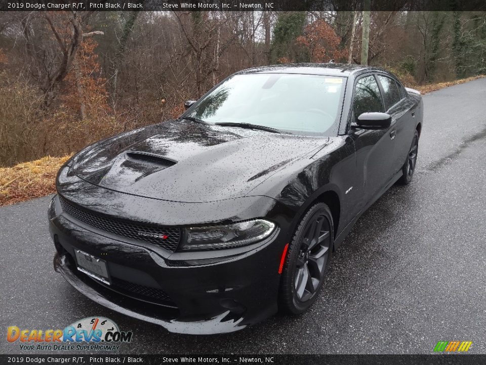 2019 Dodge Charger R/T Pitch Black / Black Photo #3