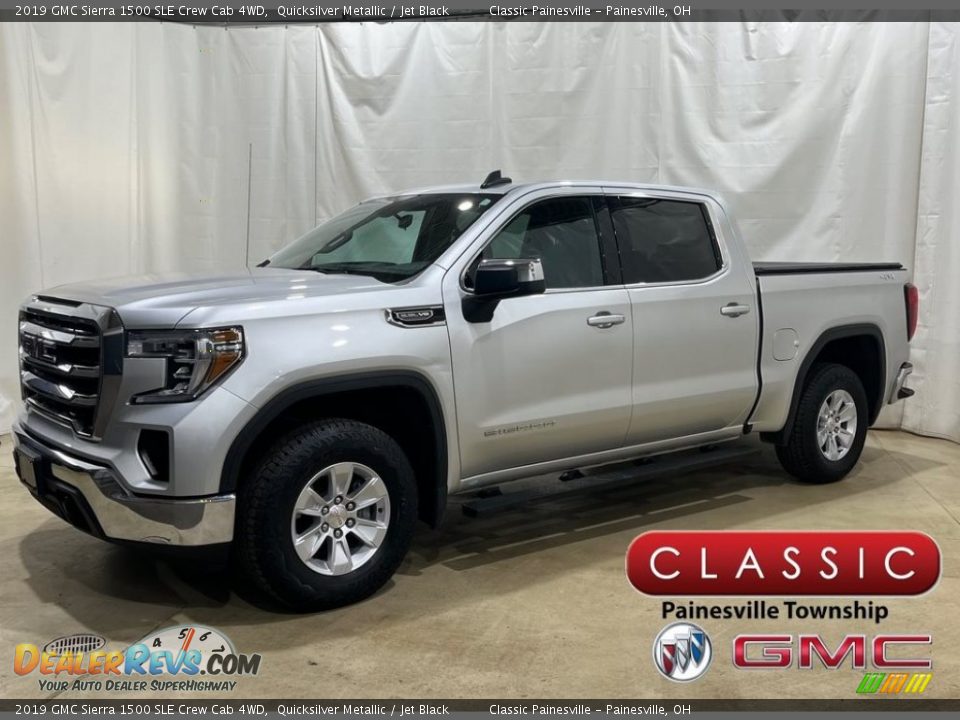 2019 GMC Sierra 1500 SLE Crew Cab 4WD Quicksilver Metallic / Jet Black Photo #1